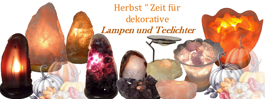 Edelsteine beleuchtet im Herbst